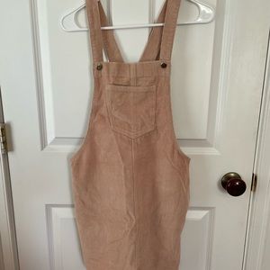 Blush pink forever 21 corduroy overall dress